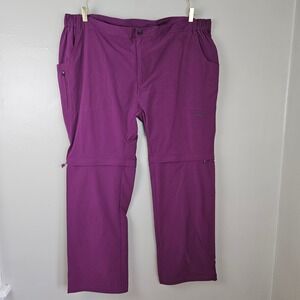 Arctix Trail Convertible Pants Sz 3X Plus Plum Purple Zip Off Shorts Outdoors